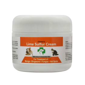 Lime Sulfur Pet Skin Cream - Pet Care and Veterinary Treatment for Itchy and Dry Skin - Safe Solution for Dog;  Cat;  Puppy;  Kitten;  Horse��� (size: 2 oz)